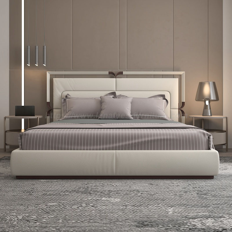 Katil Bergaya King Mewah Kulit Tufted