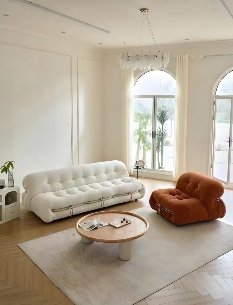 Sofa kain kapas gaya nordik