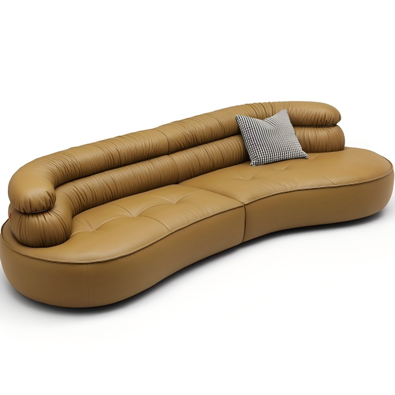 Sofa minimalis cowhide atas-bijirin ｜ 0 perasaan duduk seperti awan tanpa tekanan